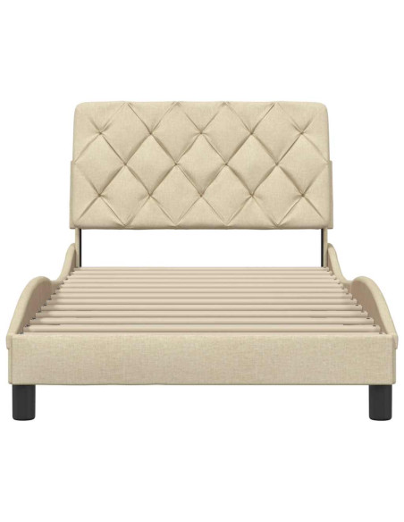Giroletto senza Materasso Crema 100x200 cm in Tessuto