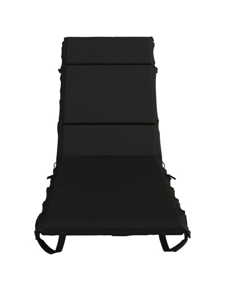 Cuscino per Lettino GEMERT 100% Poliestere Nero 200 x 50 x 3 cm