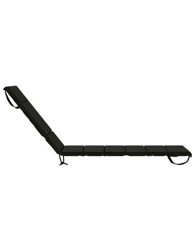 Cuscino per Lettino GEMERT 100% Poliestere Nero 200 x 50 x 3 cm
