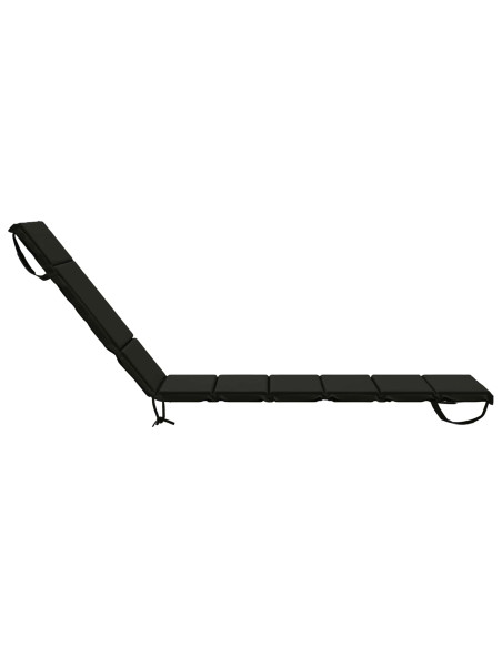 Cuscino per Lettino GEMERT 100% Poliestere Nero 200 x 50 x 3 cm