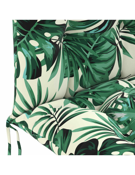 Cuscino per Lounger Sole PUTTEN 100% Poliestere Motivo a Foglie