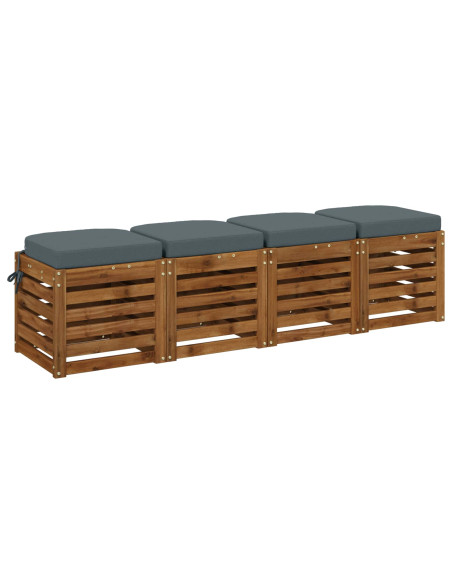 Cuscini per sedile a 4 pezzi SOEST 4 pcs 100% Poliestere Blu