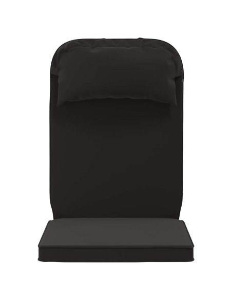 Cuscino per Lounger Sole 100% Poliestere Nero 55 x 124 x 5 cm