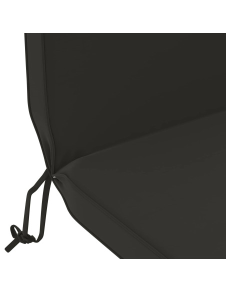 Cuscino per Lounger Sole 100% Poliestere Nero 55 x 124 x 5 cm