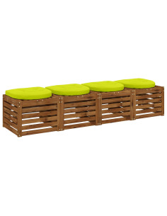 Cuscini per Sedia in 4 Pezzi 4 pz 100% Poliestere 2