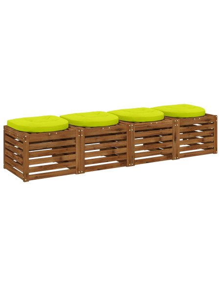Cuscini per Sedia in 4 Pezzi 4 pz 100% Poliestere