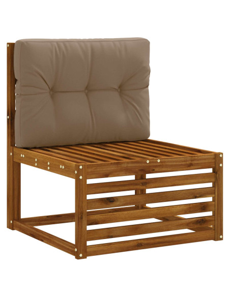Cuscino per schienale di pallet VIANEN 100% Poliestere Tortora
