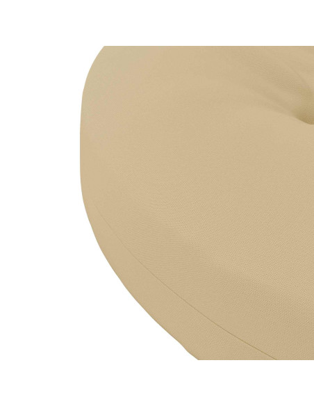Cuscini per Sedia in 4 Pezzi 4 pz 100% Poliestere Beige