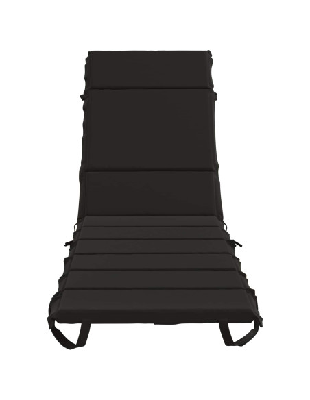 Cuscino per Lettino GEMERT 100% Poliestere Nero 200 x 50 x 3 cm