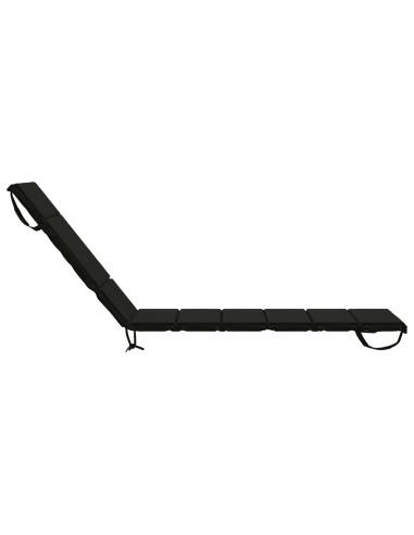 Cuscino per Lettino GEMERT 100% Poliestere Nero 200 x 50 x 3 cm