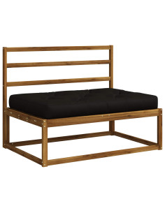 Cuscino per Pallet VIANEN 100% Poliestere Nero 120 x 60 x 12 cm 2