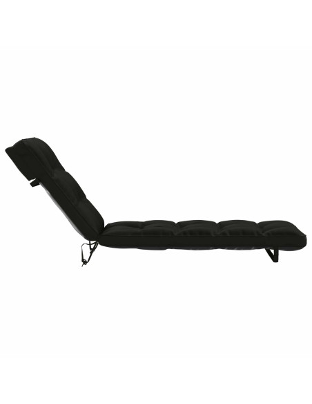Cuscino per Lettino VIANEN 100% Poliestere Nero 200 x 60 x 8 cm