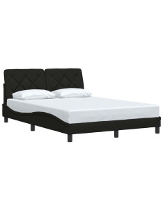 Giroletto senza Materasso Nero 140x190 cm in Tessuto 2