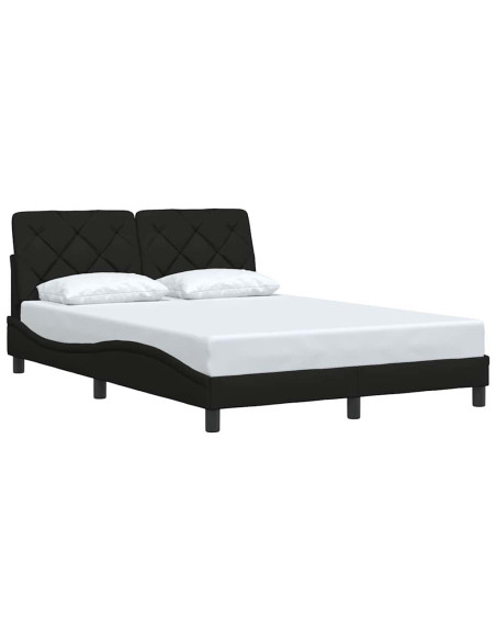 Giroletto senza Materasso Nero 140x190 cm in Tessuto