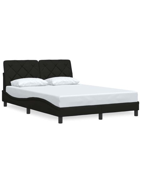 Giroletto senza Materasso Nero 140x190 cm in Tessuto