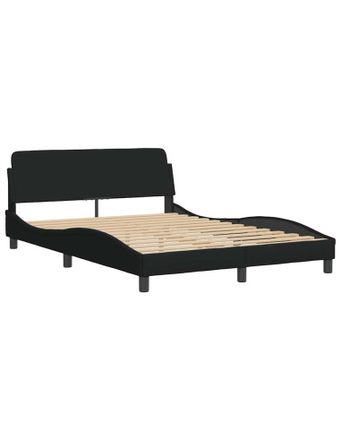 Giroletto senza Materasso Nero 140x190 cm in Tessuto