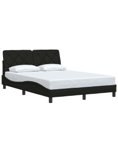 Giroletto senza Materasso Nero 140x200 cm in Tessuto 2