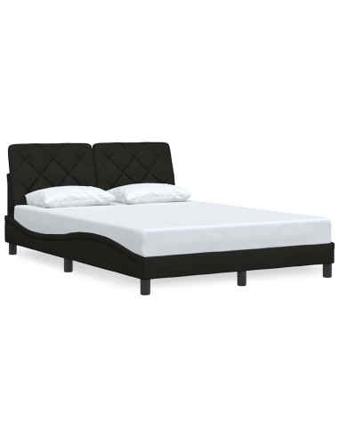 Giroletto senza Materasso Nero 140x200 cm in Tessuto
