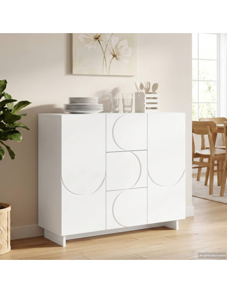 Credenza Bianco 85,5 x 31 x 75 cm Legno ingegnerizzato