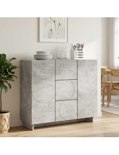 Credenza Grigio Cemento 85,5 x 31 x 75 cm Legno ingegnerizzato