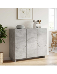 Credenza Grigio Cemento 85,5 x 31 x 75 cm Legno ingegnerizzato