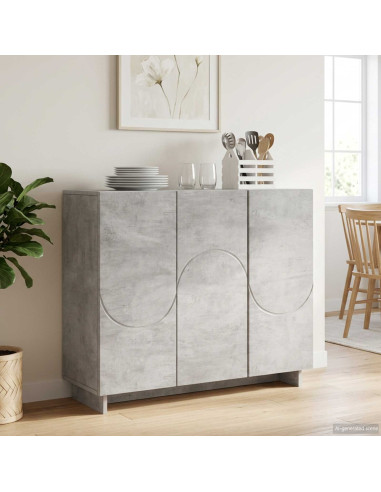 Credenza Grigio Cemento 85,5 x 31 x 75 cm Legno ingegnerizzato