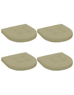 Cuscini per Sedia in 4 Pezzi 4 pz 100% Poliestere Verde chiaro
