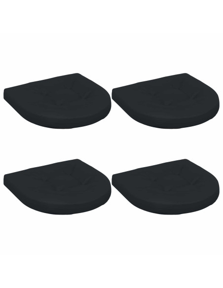 Cuscini per Sedia in 4 Pezzi 4 pz 100% Poliestere Blu Scuro
