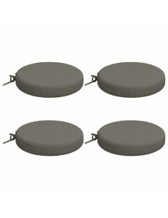 Cuscini per Sedia in 4 Pezzi SOEST 4 pz 100% Poliestere Grigio