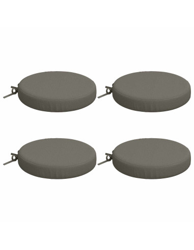 Cuscini per Sedia in 4 Pezzi SOEST 4 pz 100% Poliestere Grigio