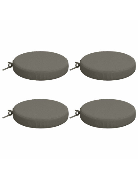Cuscini per Sedia in 4 Pezzi SOEST 4 pz 100% Poliestere Grigio
