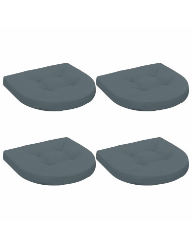 Cuscini per Sedia in 4 Pezzi 4 pz 100% Poliestere Blu