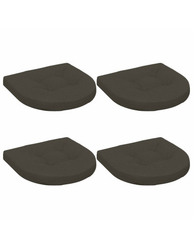 Cuscini per Sedia in 4 Pezzi 4 pz 100% Poliestere Antracite