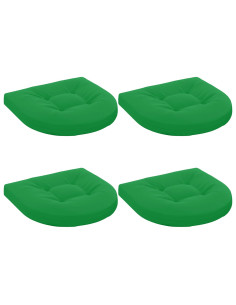Cuscini per Sedia in 4 Pezzi 4 pz 100% Poliestere Verde