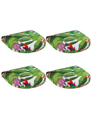 Cuscini per Sedia in 4 Pezzi 4 pz 100% Poliestere Multicolore