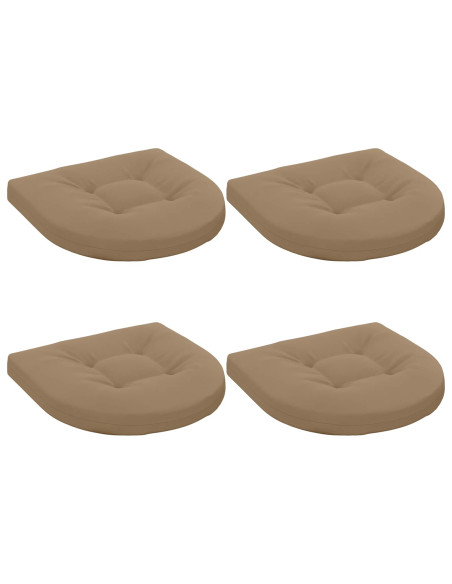 Cuscini per Sedia in 4 Pezzi 4 pz 100% Poliestere Tortora