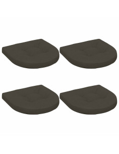 Cuscini per Sedia in 4 Pezzi 4 pz 100% Poliestere Antracite