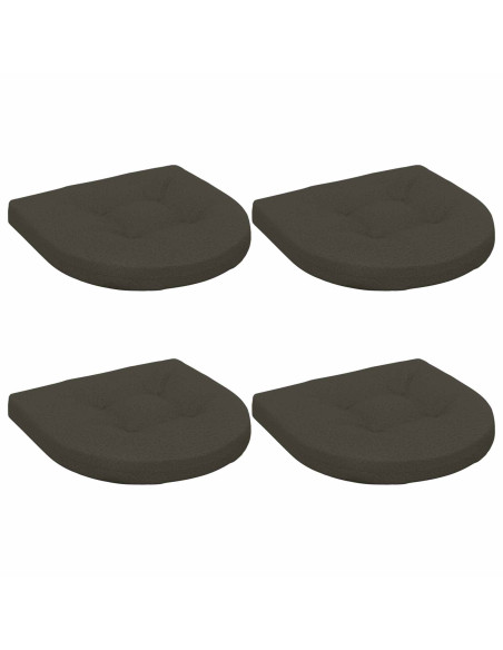 Cuscini per Sedia in 4 Pezzi 4 pz 100% Poliestere Antracite