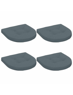 Cuscini per Sedia in 4 Pezzi 4 pz 100% Poliestere Blu