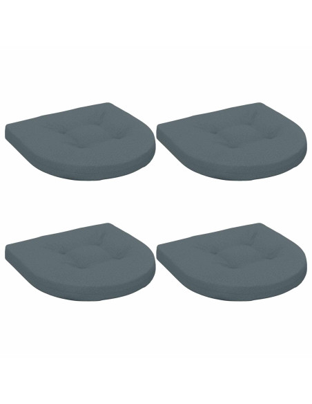 Cuscini per Sedia in 4 Pezzi 4 pz 100% Poliestere Blu