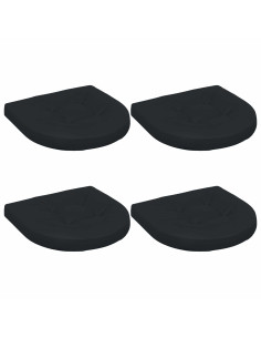 Cuscini per Sedia in 4 Pezzi 4 pz 100% Poliestere Blu Scuro