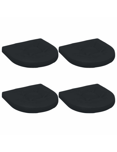 Cuscini per Sedia in 4 Pezzi 4 pz 100% Poliestere Blu Scuro