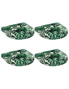 Cuscini per Sedia in 4 Pezzi 4 pz 100% Poliestere