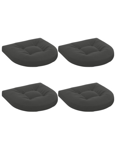 Cuscini per Sedia in 4 Pezzi 4 pz 100% Poliestere Antracite