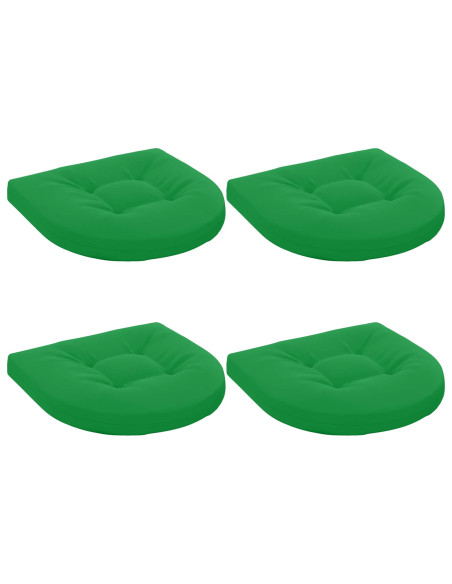 Cuscini per Sedia in 4 Pezzi 4 pz 100% Poliestere Verde