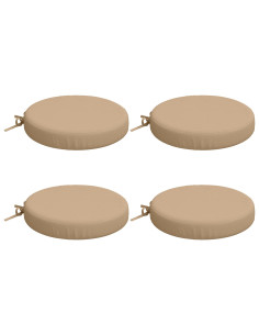 Cuscini per Sedia in 4 Pezzi SOEST 4 pz 100% Poliestere Sabbia