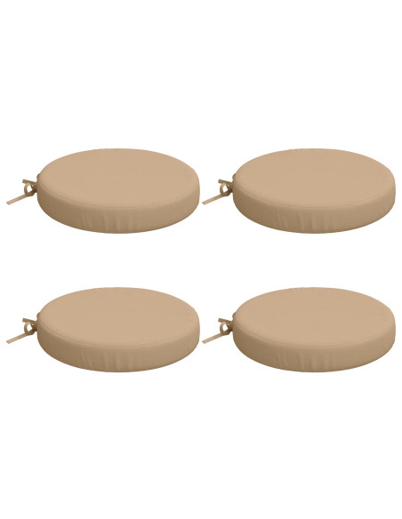 Cuscini per Sedia in 4 Pezzi SOEST 4 pz 100% Poliestere Sabbia