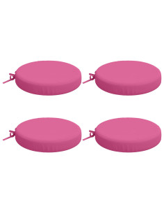 Cuscini per Sedia in 4 Pezzi SOEST 4 pz 100% Poliestere Rosa