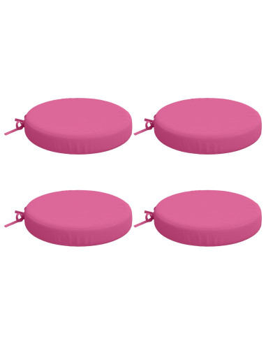 Cuscini per Sedia in 4 Pezzi SOEST 4 pz 100% Poliestere Rosa