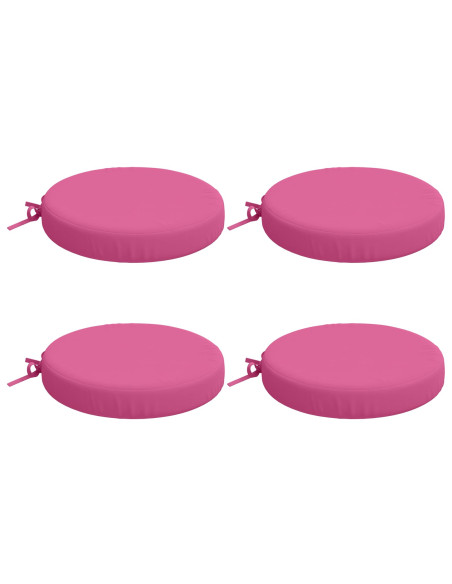Cuscini per Sedia in 4 Pezzi SOEST 4 pz 100% Poliestere Rosa